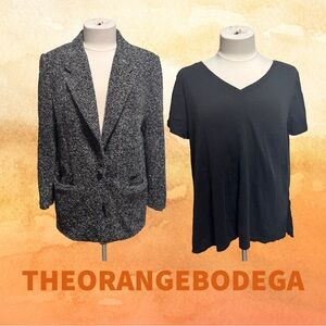 Emil Rutenberg Tweed Blazer Size M
J. Jill Black Shirt Size L